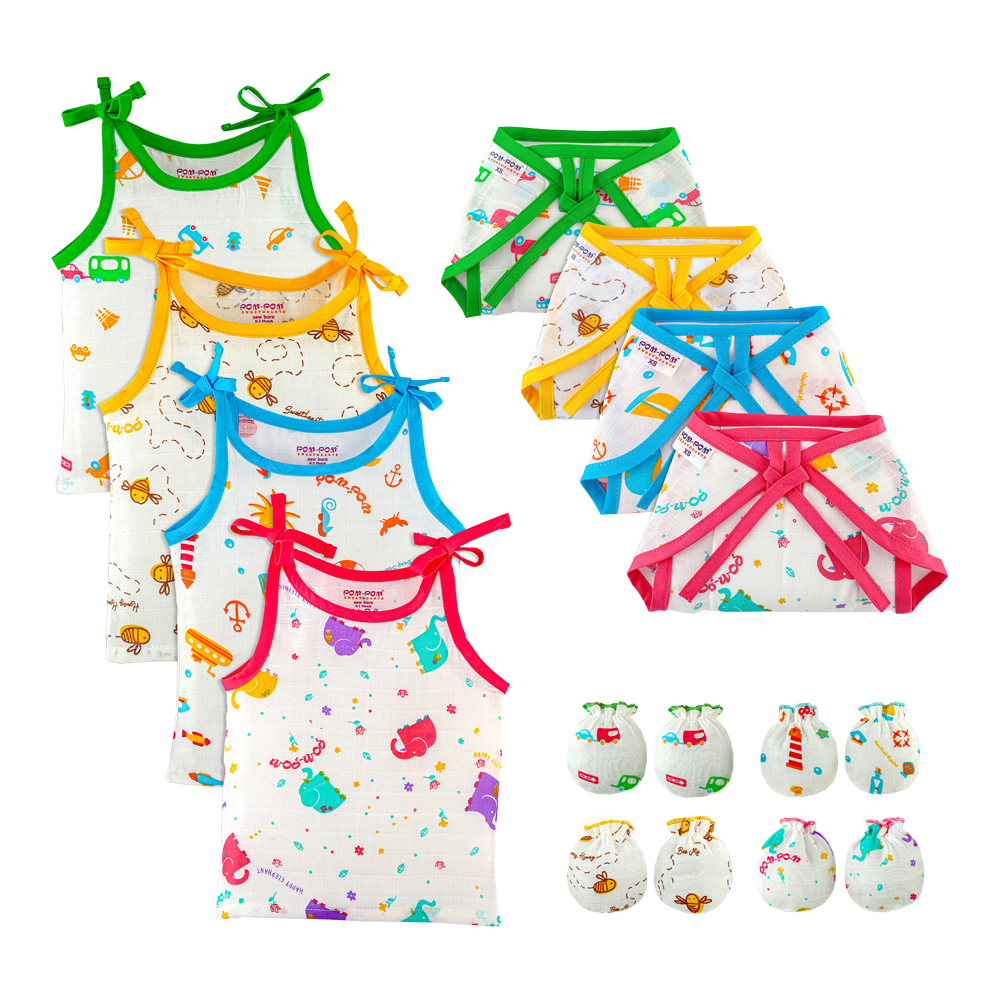 Newborn Printed Slips Set - Newborn - 12 Pack