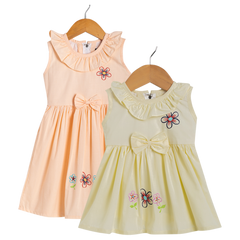 2 PCS combo Girls plain frock