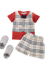 Boys Fancy Tshirt short Set