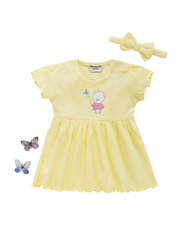 S/S Baby Dress with  Headband (combo of 3)