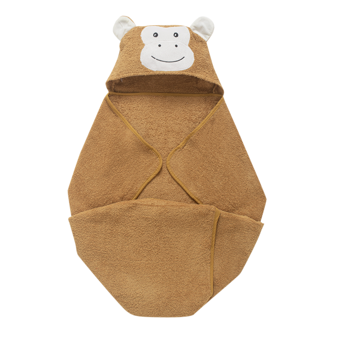 Hooded Towel Monkey Brown