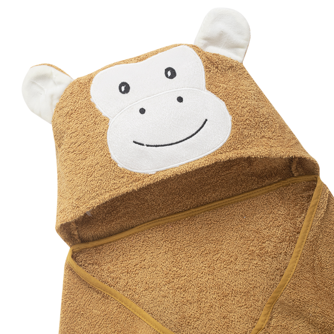 Hooded Towel Monkey Brown