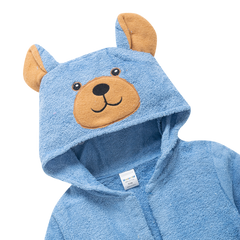 Hooded Bathrobe Blue Bear