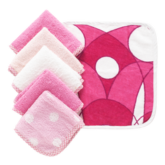 6Pc Wash Cloth Set - Pink