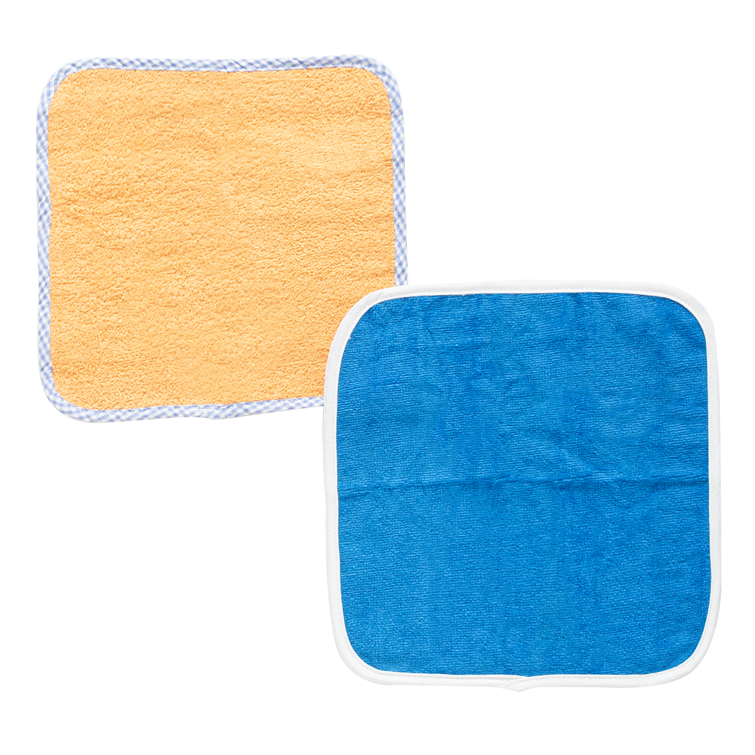 6Pc Wash Cloth Set-Blue/yellow