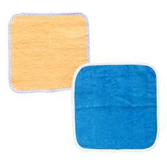 6Pc Wash Cloth Set-Blue/yellow