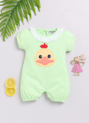 Girls romper green duck