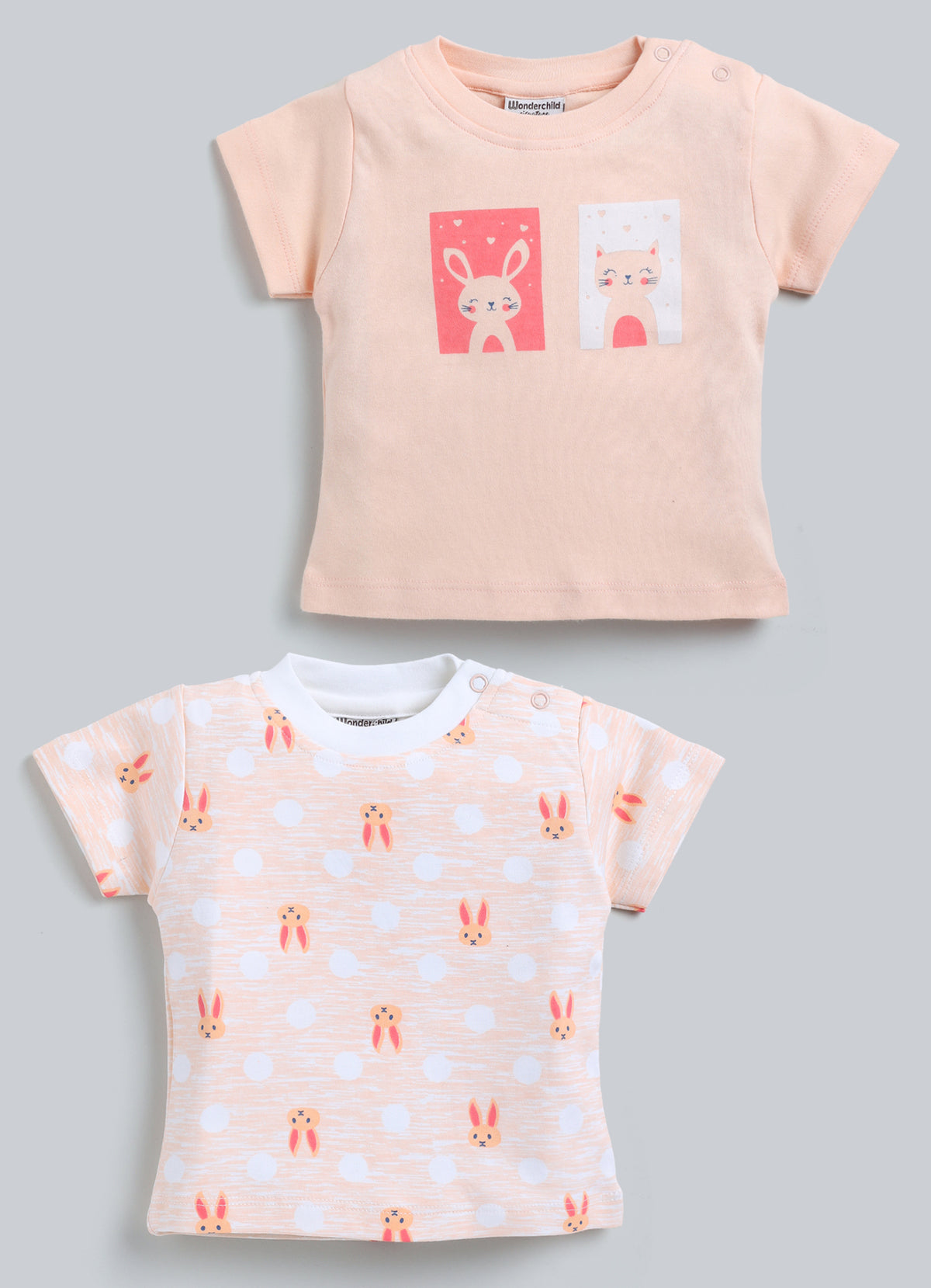 Girls peach t-shirt - pack of 2