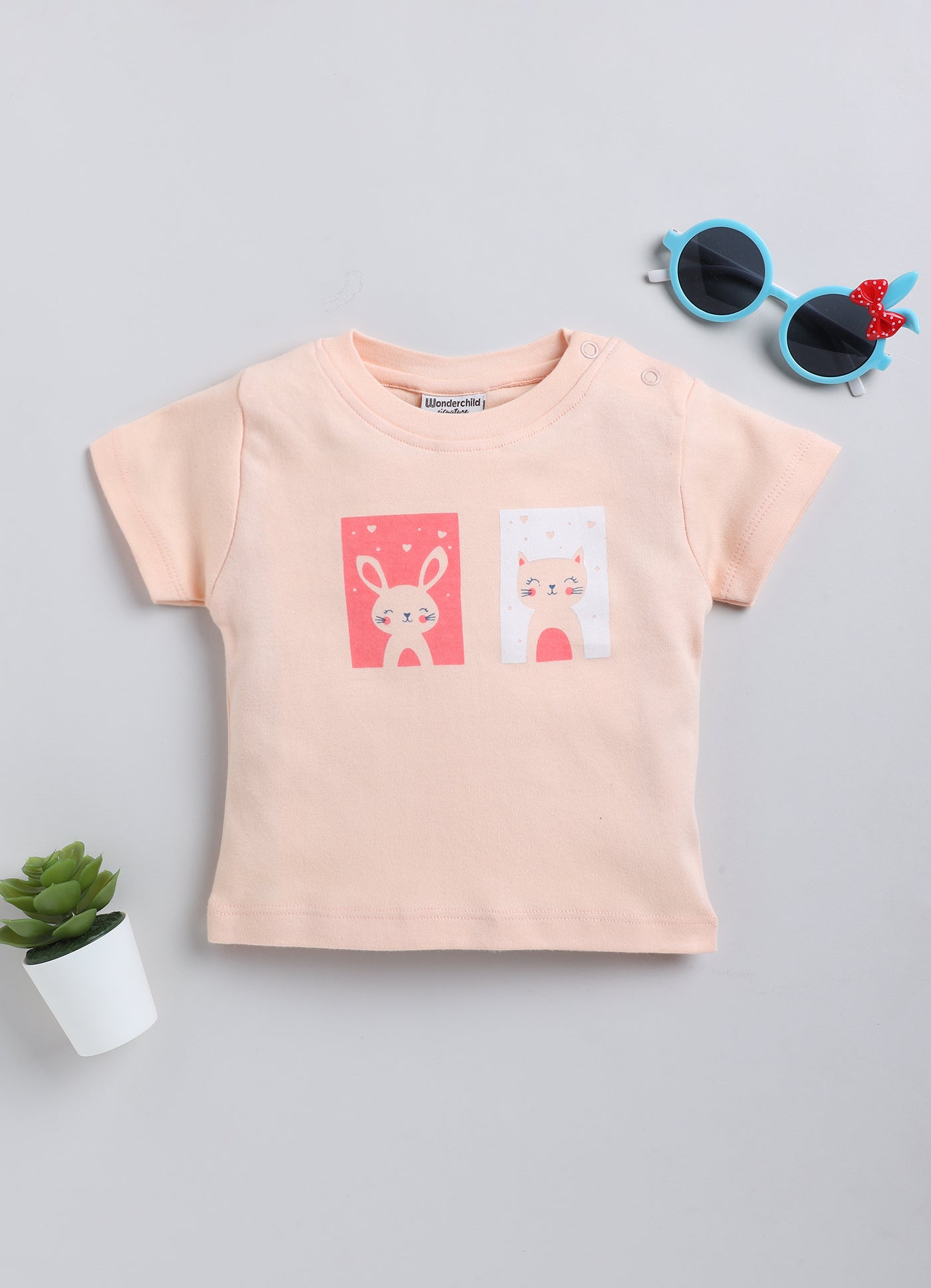 Girls peach t-shirt - pack of 2