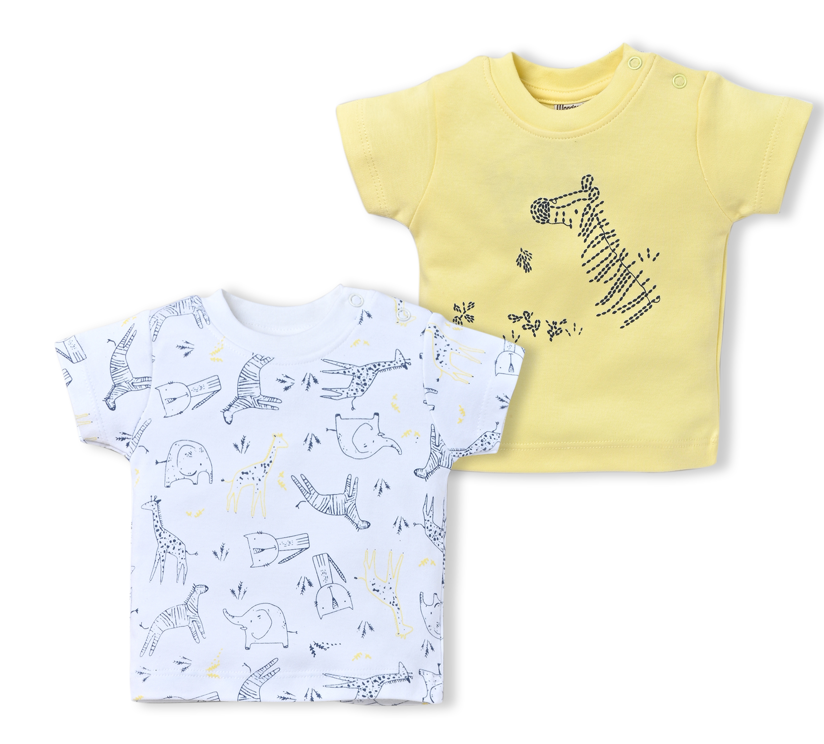 Girls yellow t-shirt - pack of 2