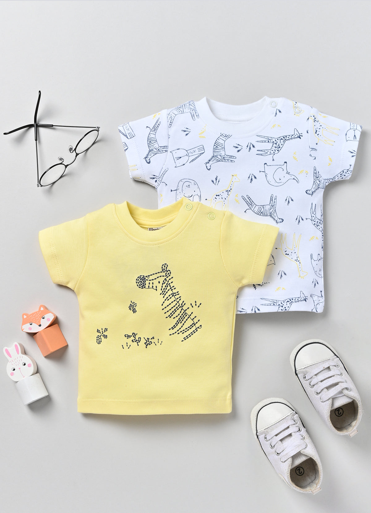 Girls yellow t-shirt - pack of 2