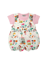 Girls romper City print