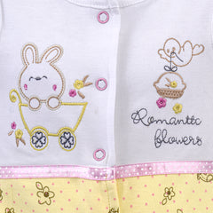 Girls Romper Yellow Bunny