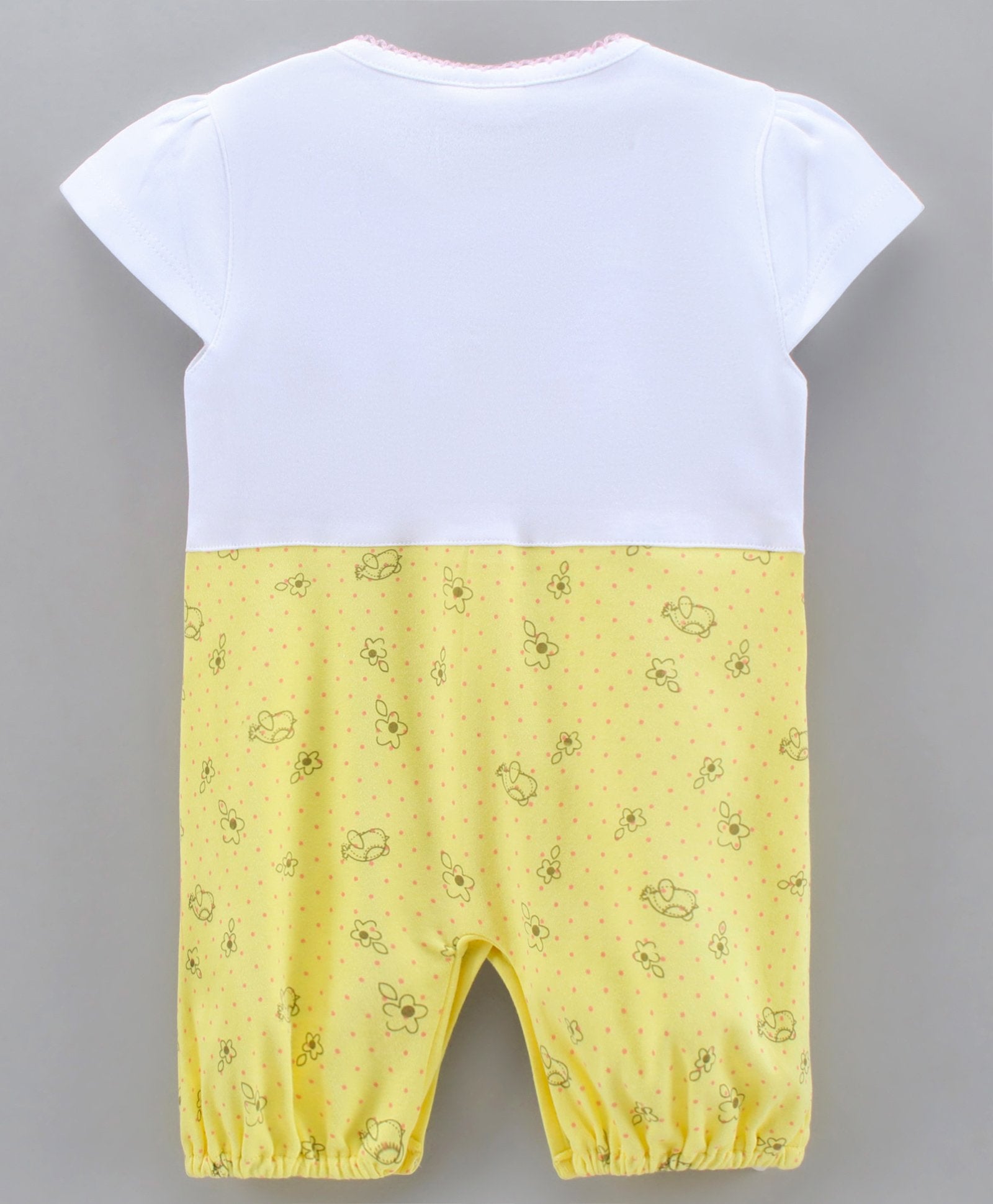 Girls Romper Yellow Bunny