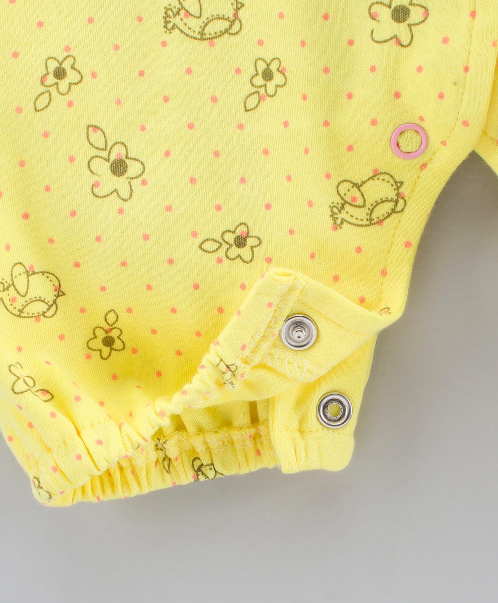 Girls Romper Yellow Bunny