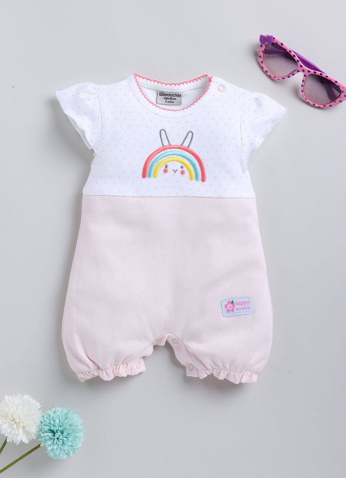 Girls romper rainbow