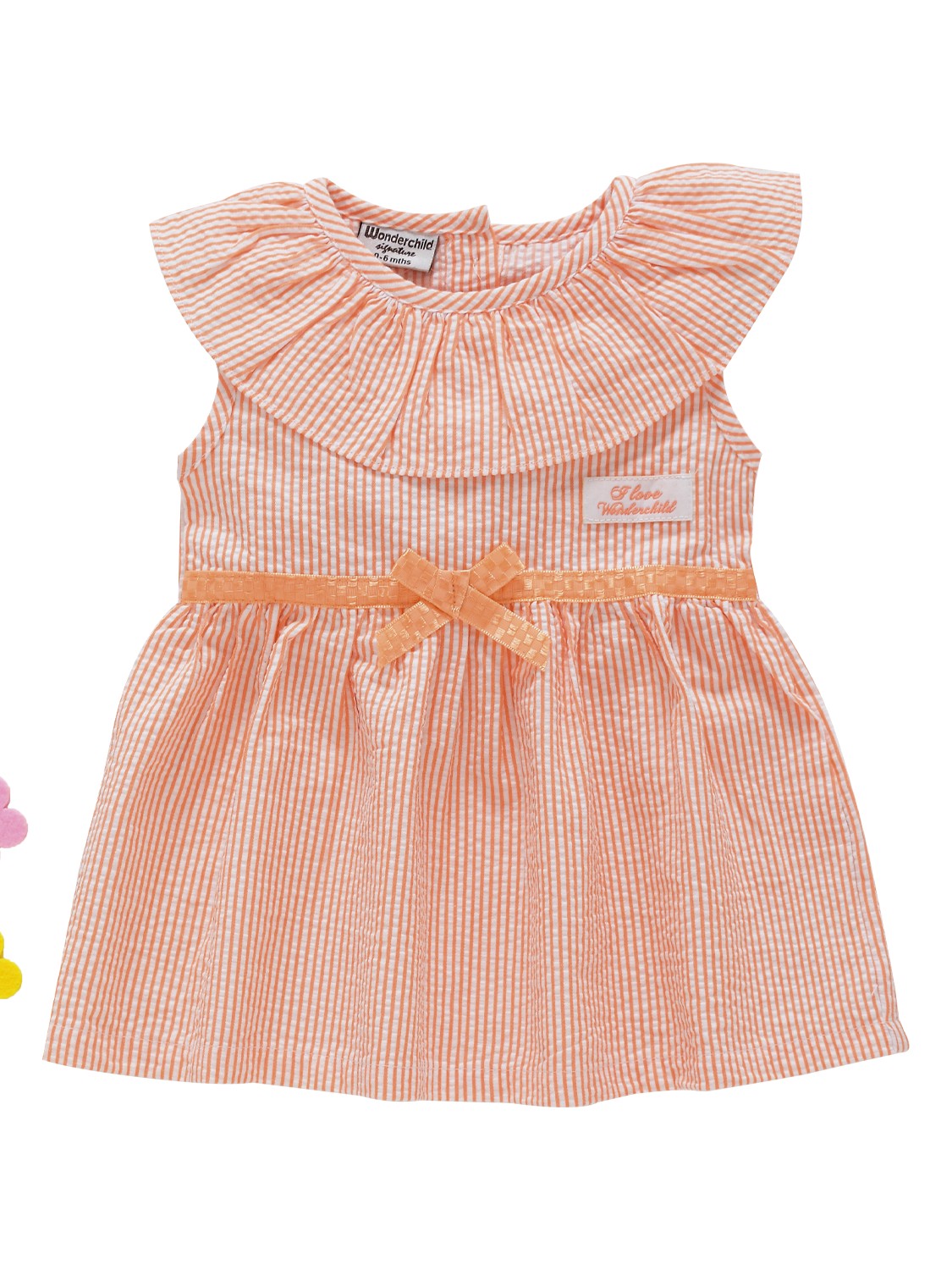 Girls A line dress peach