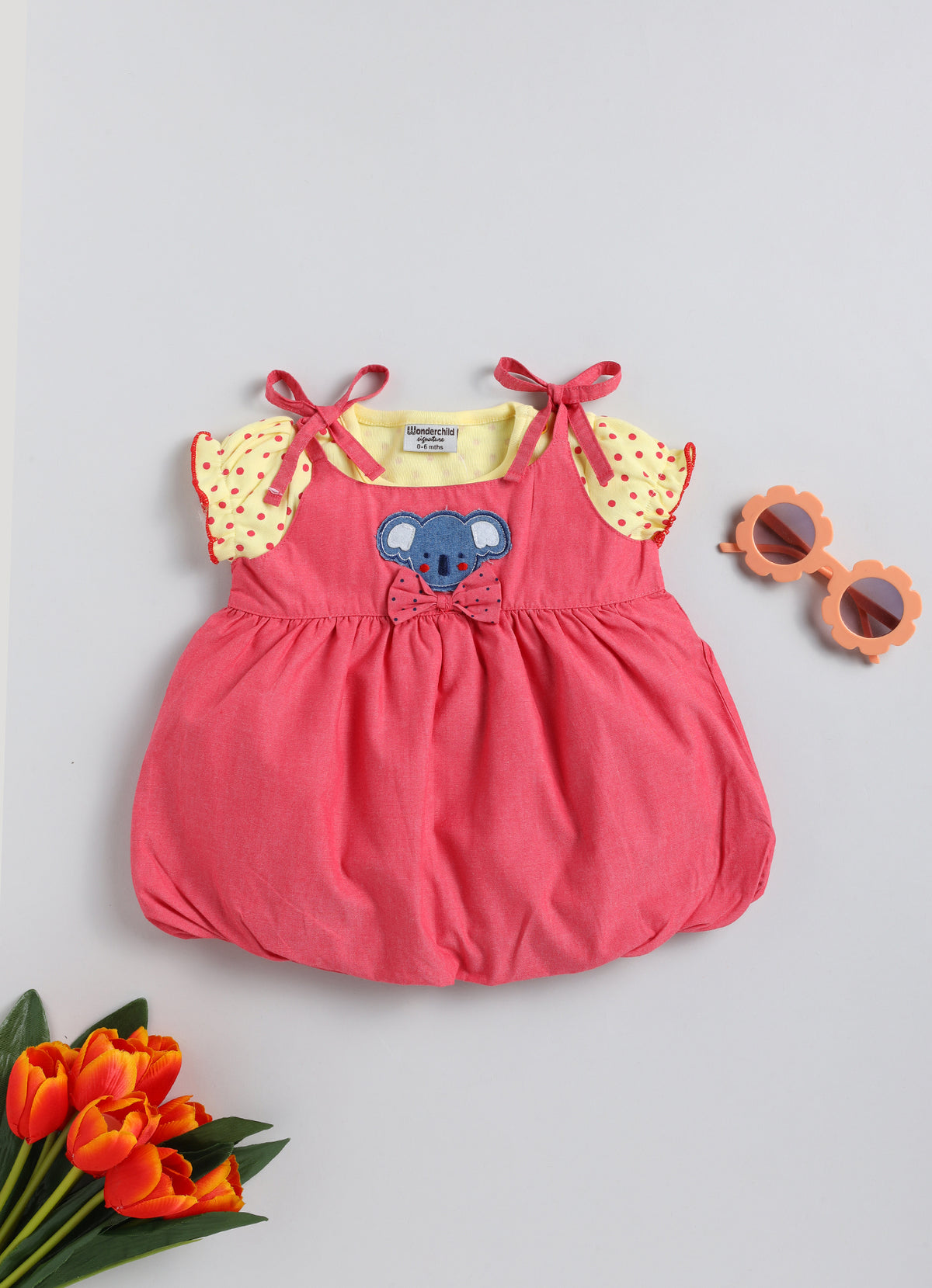 Girls skirt top set elephant