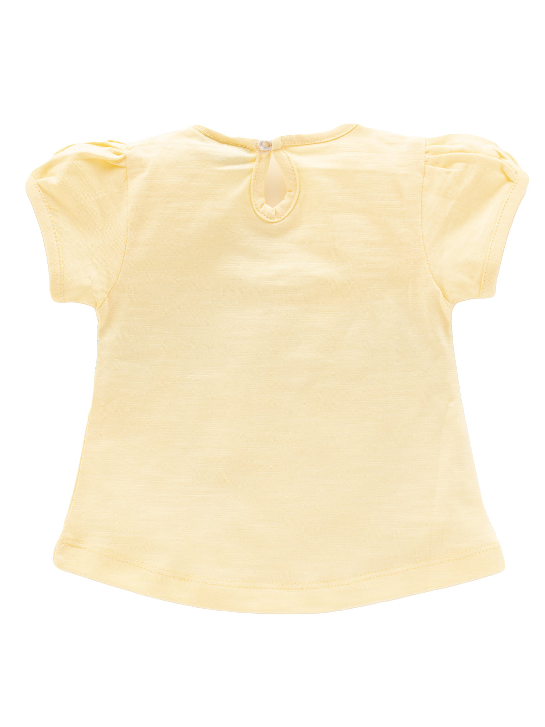 Girls Tshirt Shorts Set Yellow