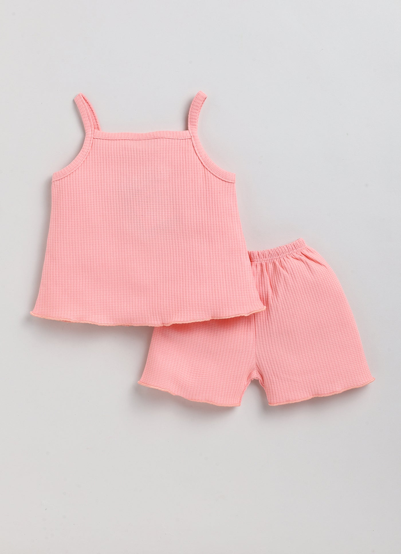 Girls SS top and shorts - pink - set of 2