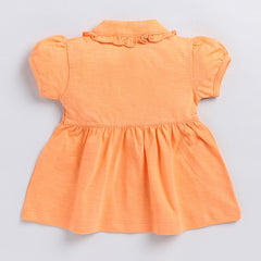 Orange frock - Plain