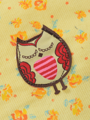 Girls Dungaree yellow owl