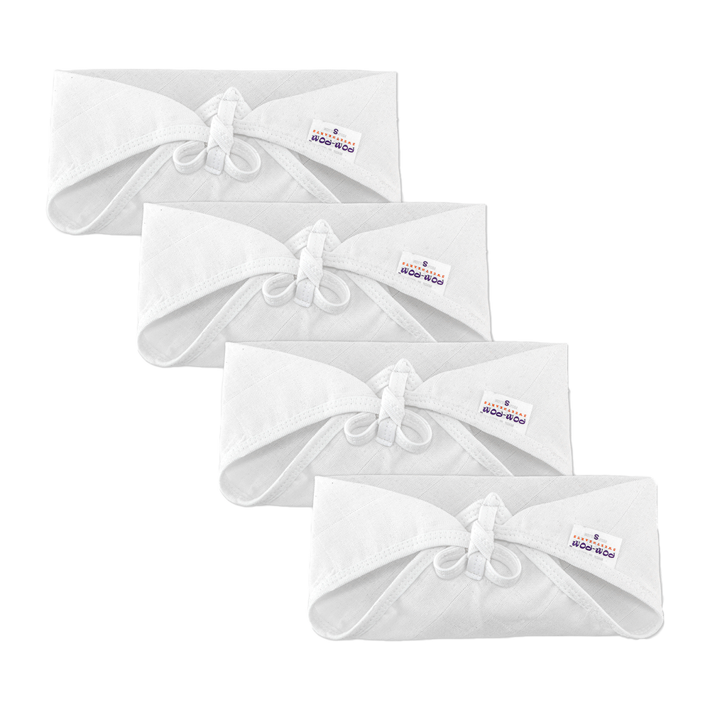 Products Tie up Triangle Cotton Nappies / Langot - White - Pack of 5