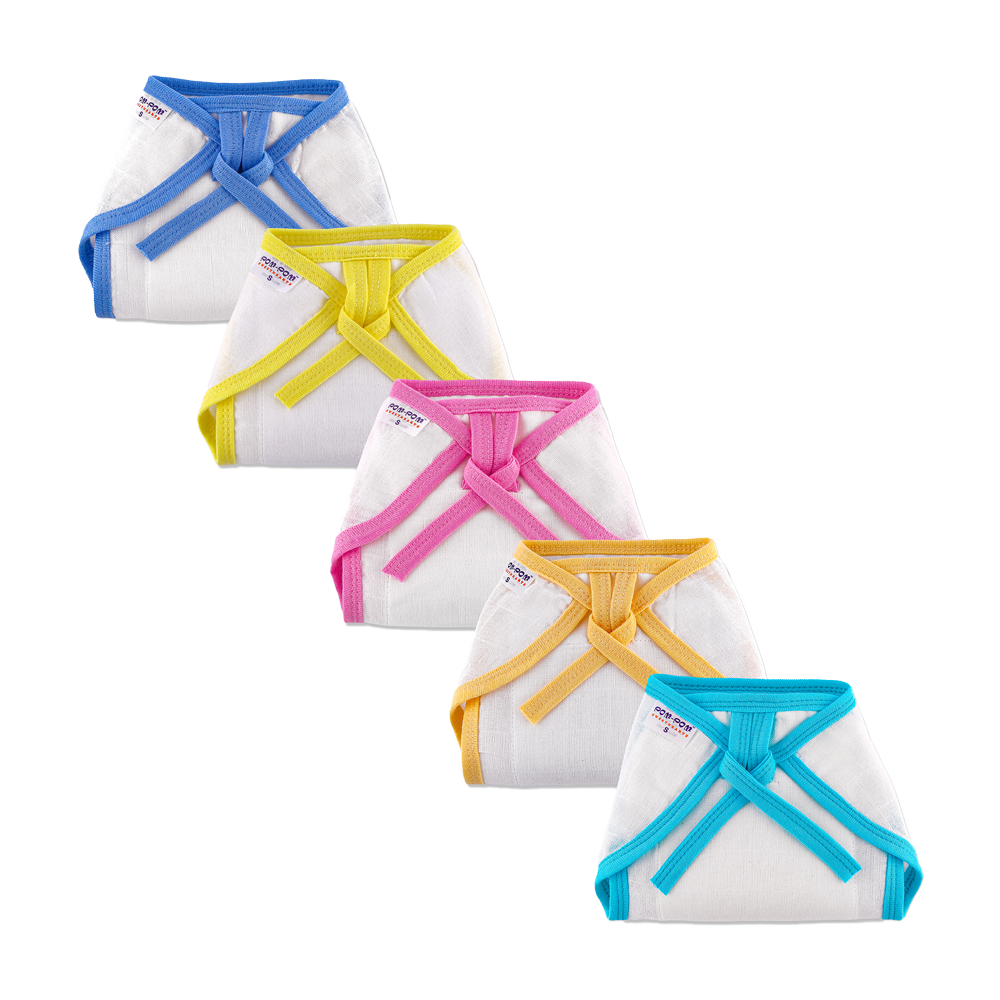 Tie up Cotton Nappies / Langot - WCP - Pack of 5