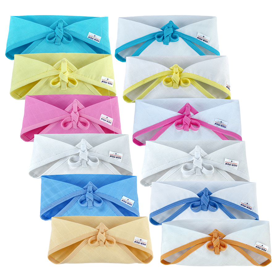 Tie up Triangle Cotton Nappies / Langot - Combo - Pack of 12