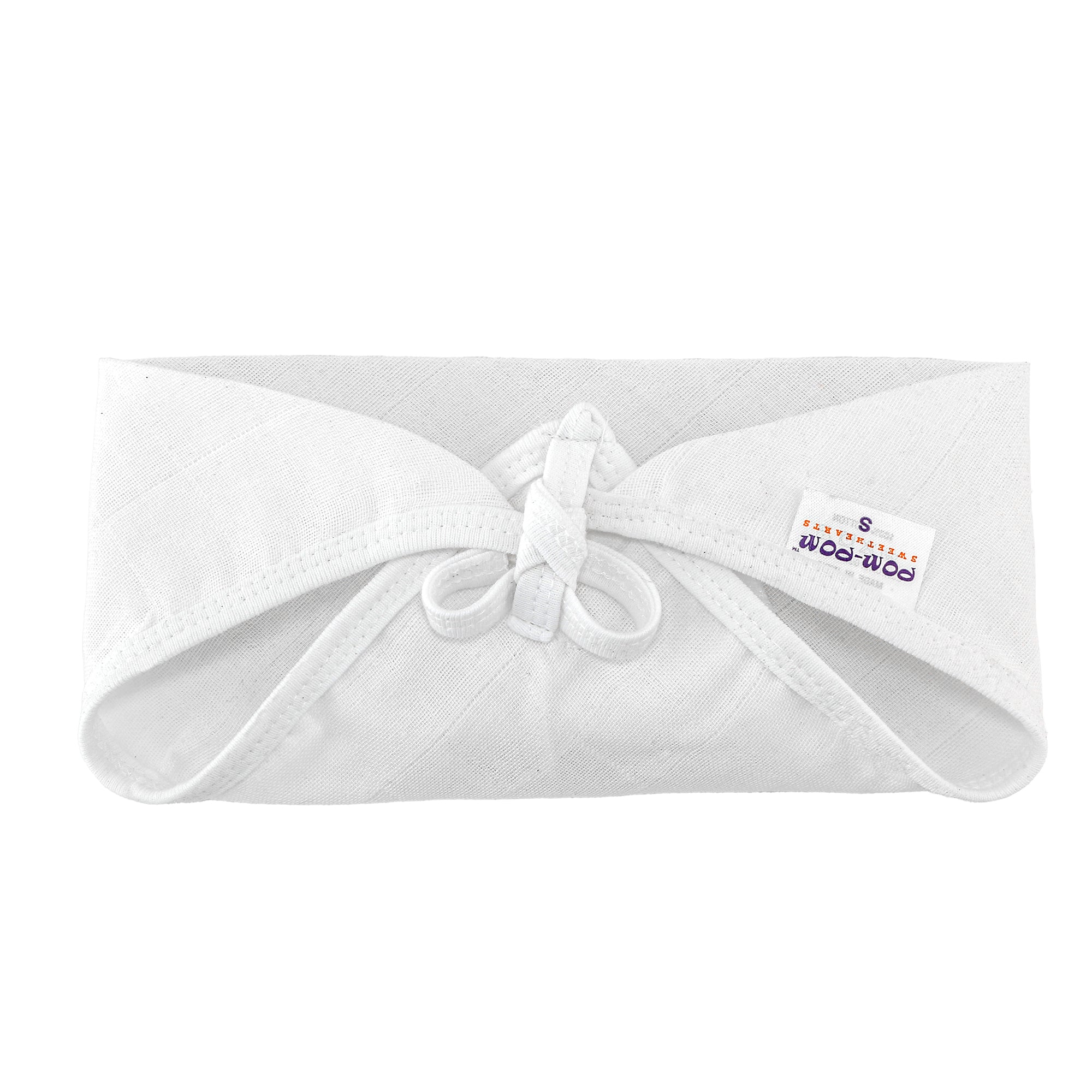 Tie up Triangle Cotton Nappies / Langot - White - Pack of 5