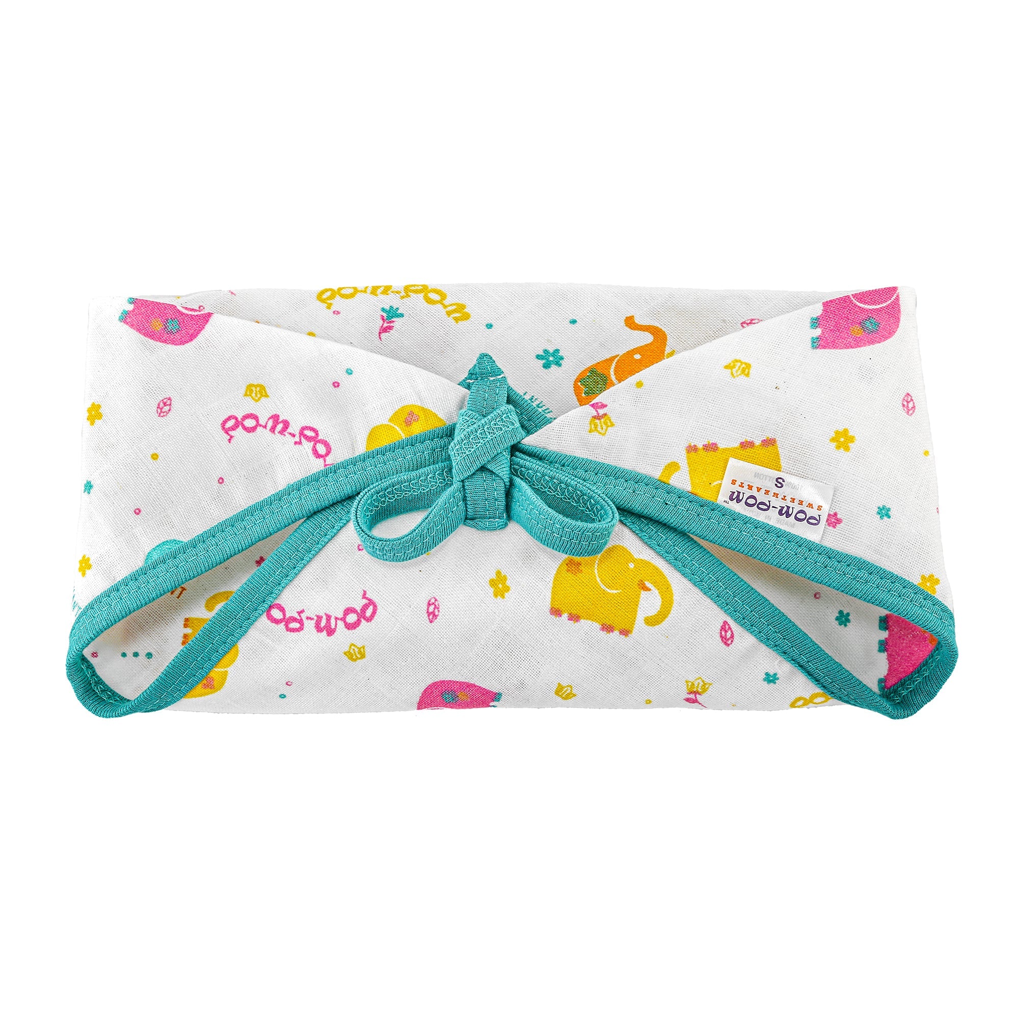 Products Tie up Triangle Cotton Nappies / Langot - Elephant Print - Pack of 10