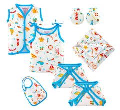 Newborn Gift Set - Aqua - 7 Pack