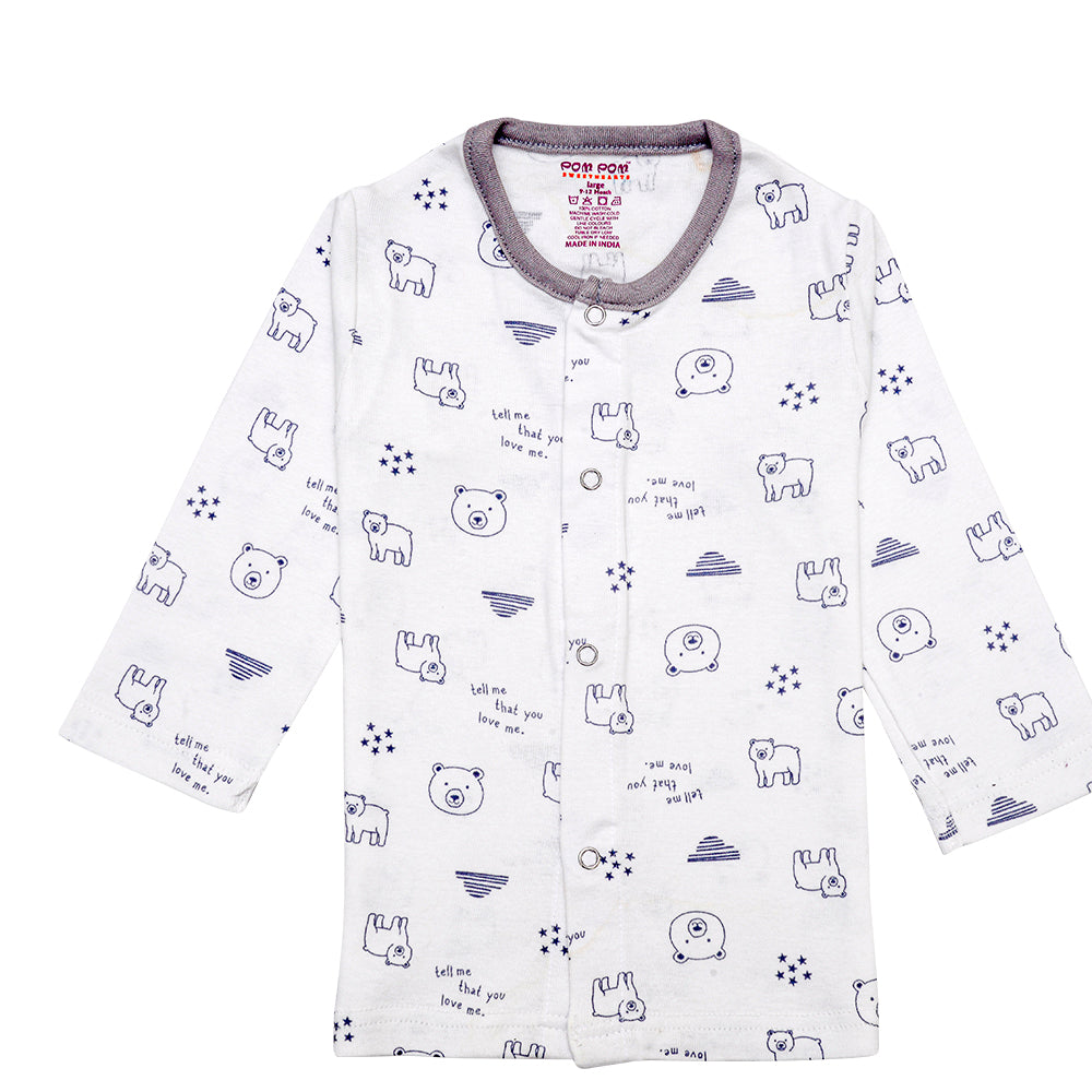 Baby Sleep Suit Teddy Print Top