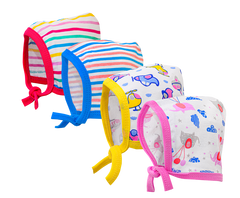 New Born Printed Cap - Pack of 4